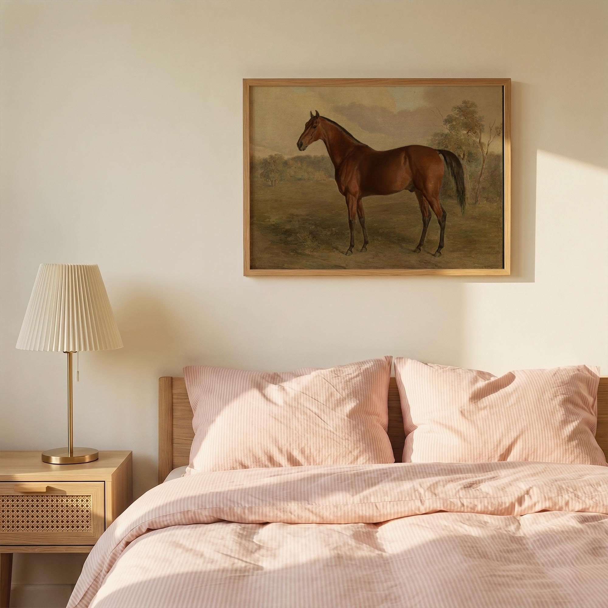 Vintage Horse Portrait Art Print-Skudaboo