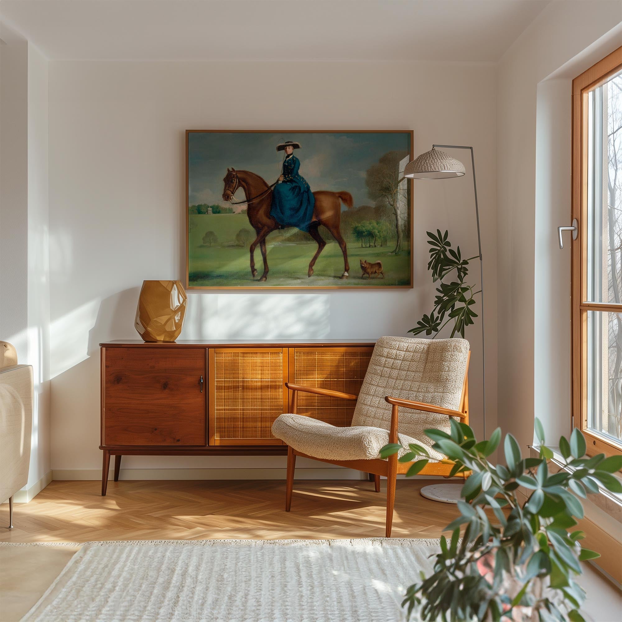 Horse and Rider Vintage Equestrian Wall Art Print-Skudaboo