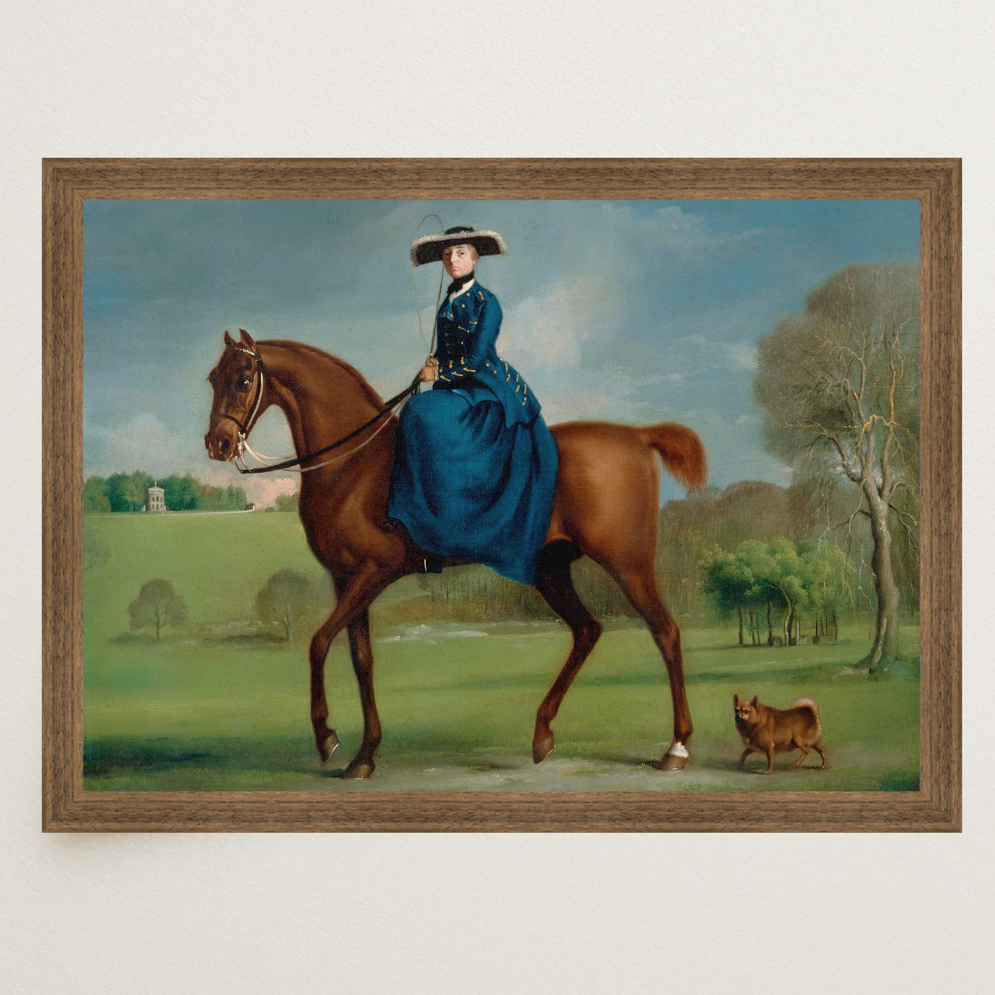 Horse and Rider Vintage Equestrian Wall Art Print-Skudaboo