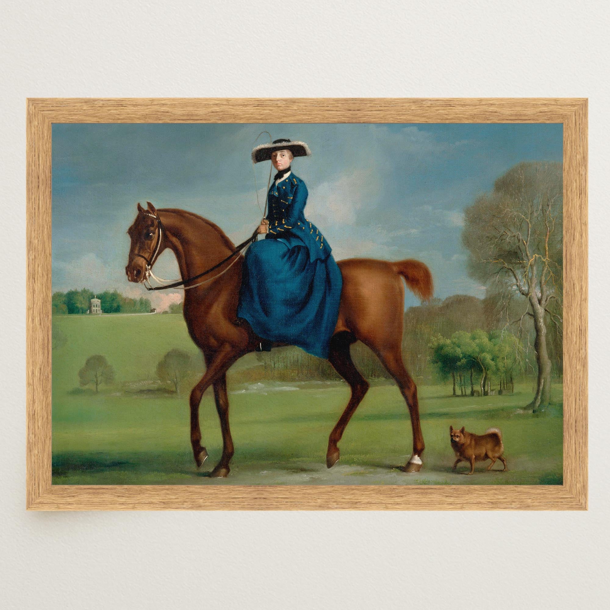 Horse and Rider Vintage Equestrian Wall Art Print-Skudaboo