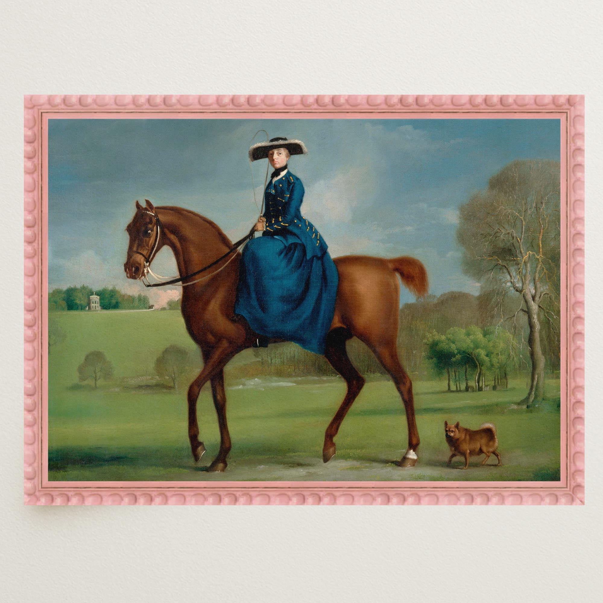 Horse and Rider Vintage Equestrian Wall Art Print-Skudaboo
