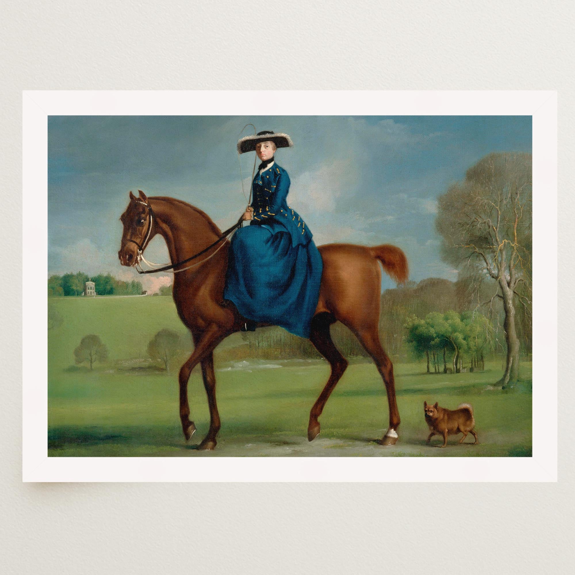 Horse and Rider Vintage Equestrian Wall Art Print-Skudaboo