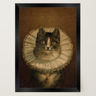Victorian Cat Portrait Vintage Wall Art Print-Skudaboo