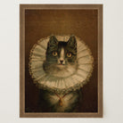 Victorian Cat Portrait Vintage Wall Art Print-Skudaboo