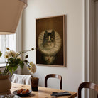 Victorian Cat Portrait Vintage Wall Art Print-Skudaboo