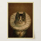 Victorian Cat Portrait Vintage Wall Art Print-Skudaboo