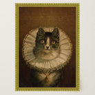 Victorian Cat Portrait Vintage Wall Art Print-Skudaboo