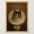 Victorian Cat Portrait Vintage Wall Art Print-Skudaboo