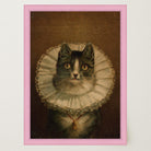Victorian Cat Portrait Vintage Wall Art Print-Skudaboo