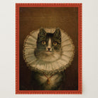 Victorian Cat Portrait Vintage Wall Art Print-Skudaboo
