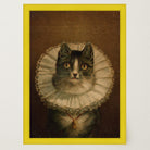 Victorian Cat Portrait Vintage Wall Art Print-Skudaboo