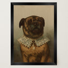 Vintage Dog Portrait Illustration Wall Art Print-Skudaboo