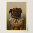 Vintage Dog Portrait Illustration Wall Art Print-Skudaboo