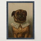 Vintage Dog Portrait Illustration Wall Art Print-Skudaboo