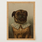 Vintage Dog Portrait Illustration Wall Art Print-Skudaboo
