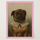 Vintage Dog Portrait Illustration Wall Art Print-Skudaboo