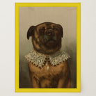 Vintage Dog Portrait Illustration Wall Art Print-Skudaboo