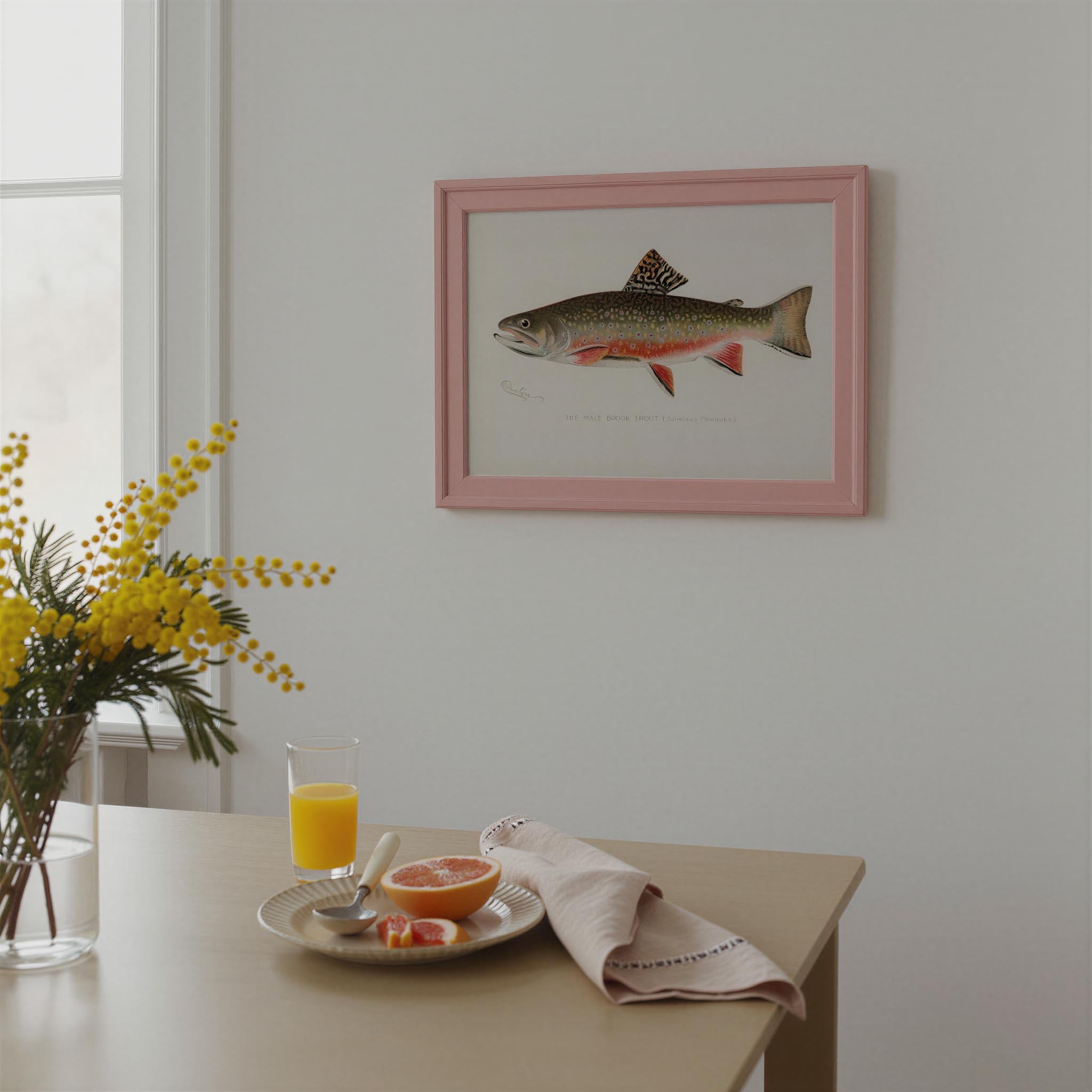 Brook Trout Fish Vintage Wall Art Print-Skudaboo