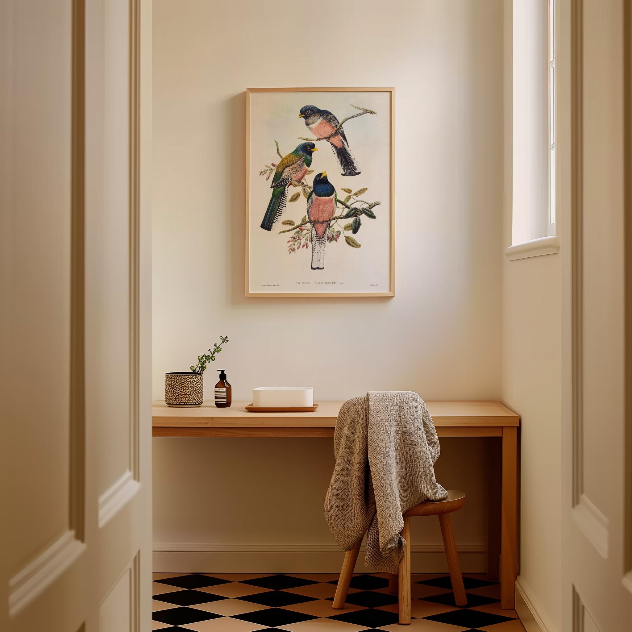 Vintage Bird Study Wall Art Print-Skudaboo