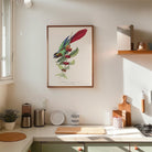 Parakeet Bird Vintage Wall Art Print-Skudaboo