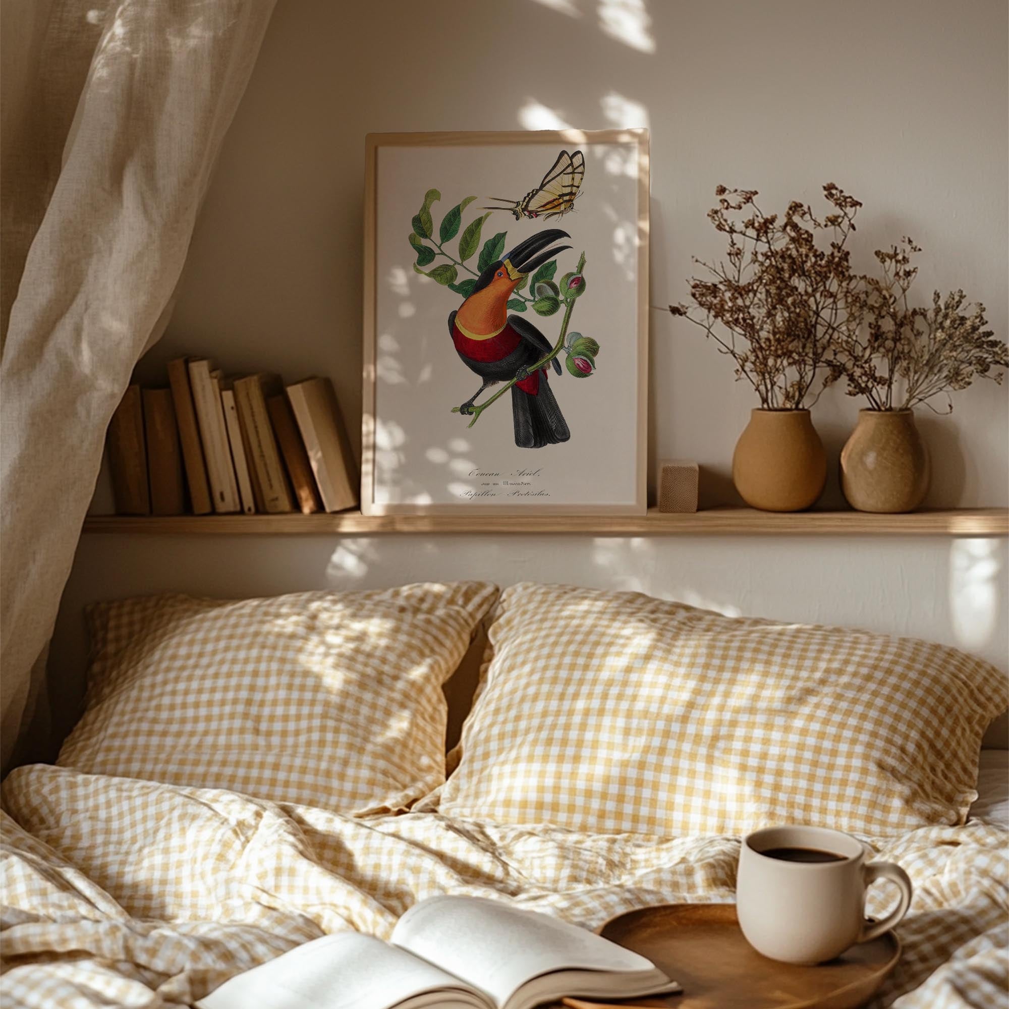Toucan Tropical Bird Vintage Wall Art Print-Skudaboo