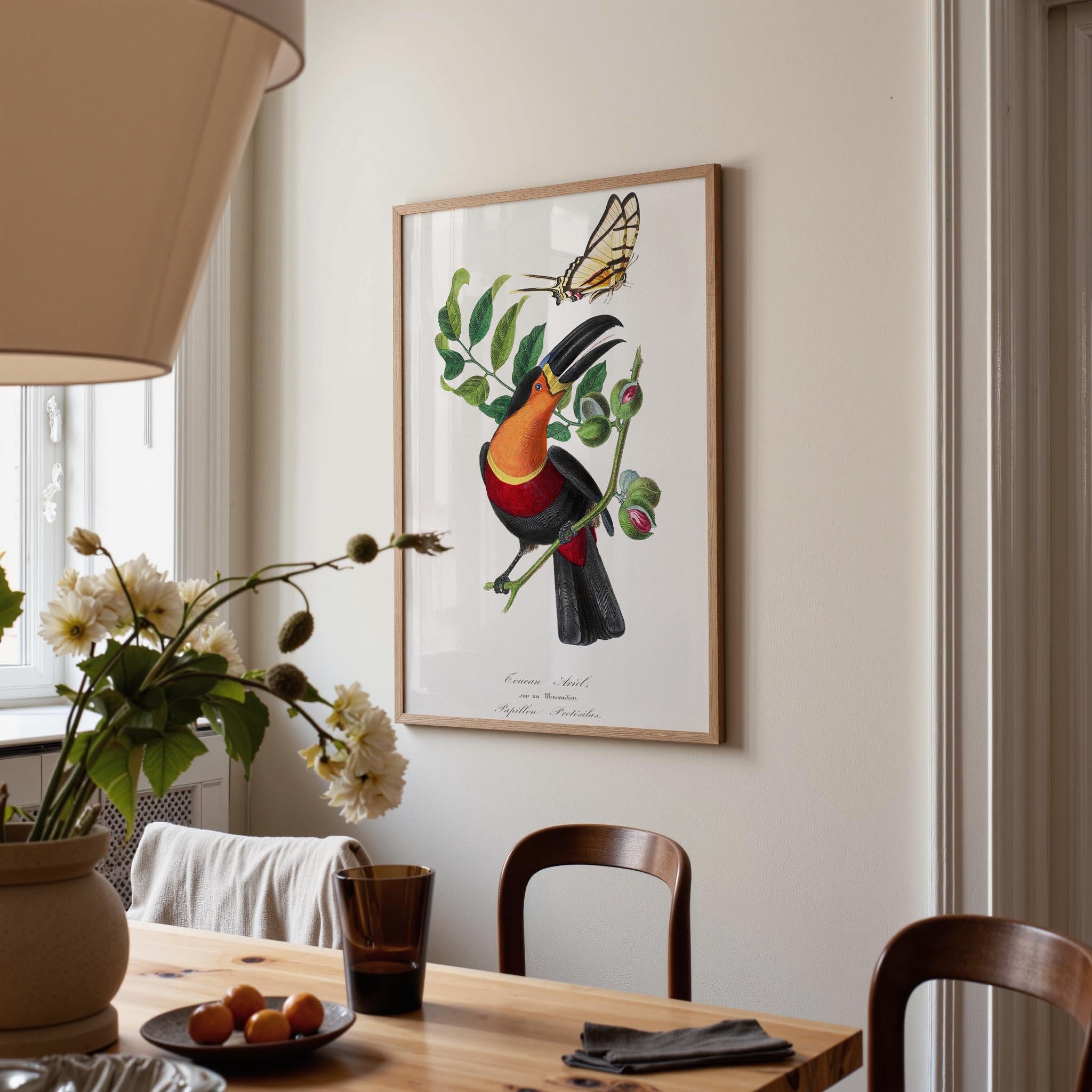 Toucan Tropical Bird Vintage Wall Art Print-Skudaboo