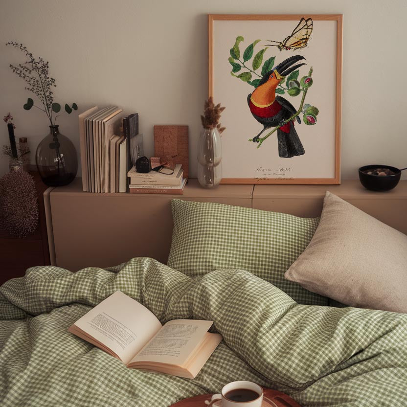 Toucan Tropical Bird Vintage Wall Art Print-Skudaboo