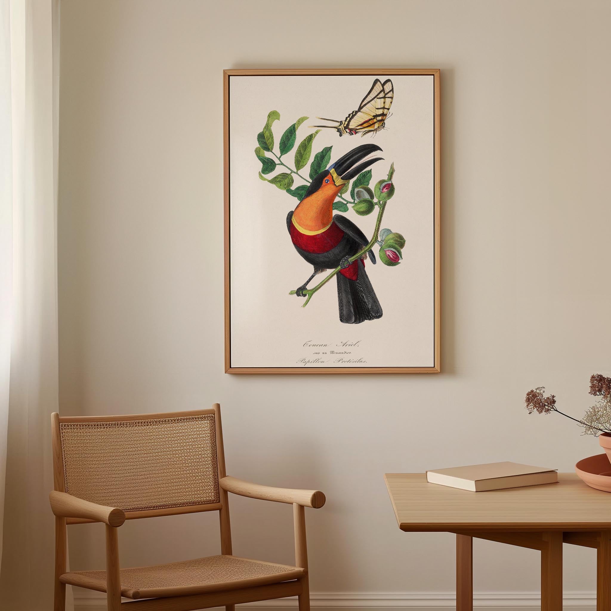 Toucan Tropical Bird Vintage Wall Art Print-Skudaboo
