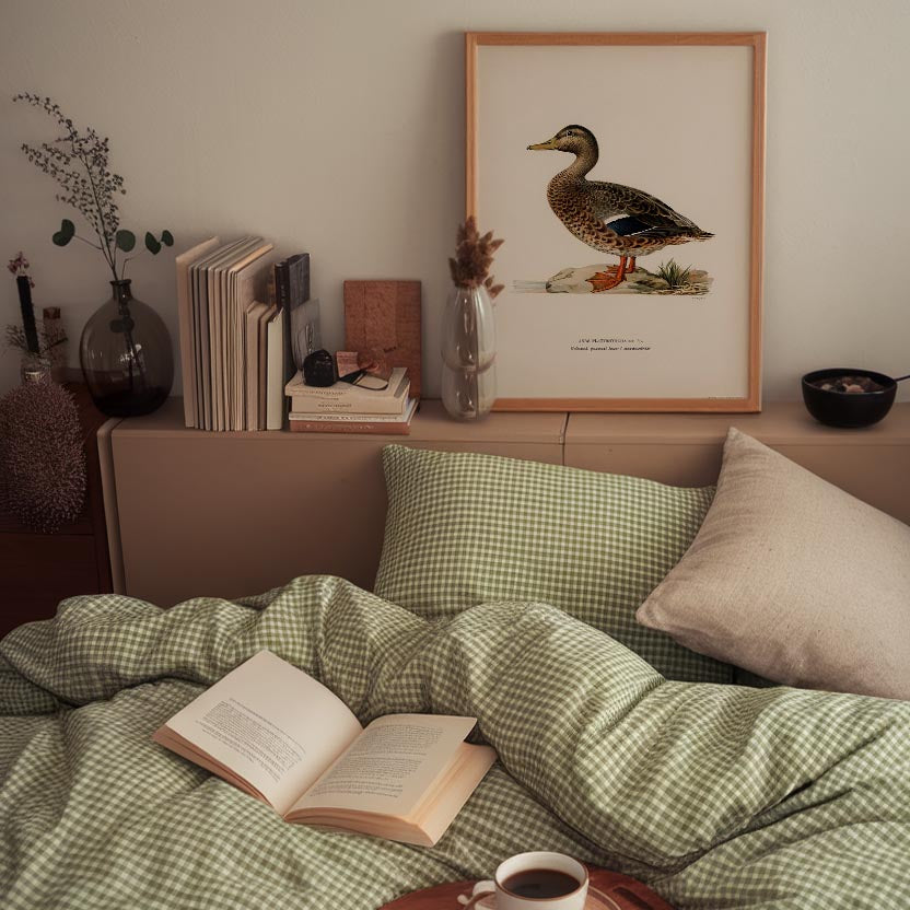 Mallard Duck Vintage Wildlife Wall Art Print-Skudaboo