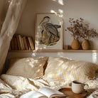 Heron Bird Vintage Nature Wall Art Print-Skudaboo
