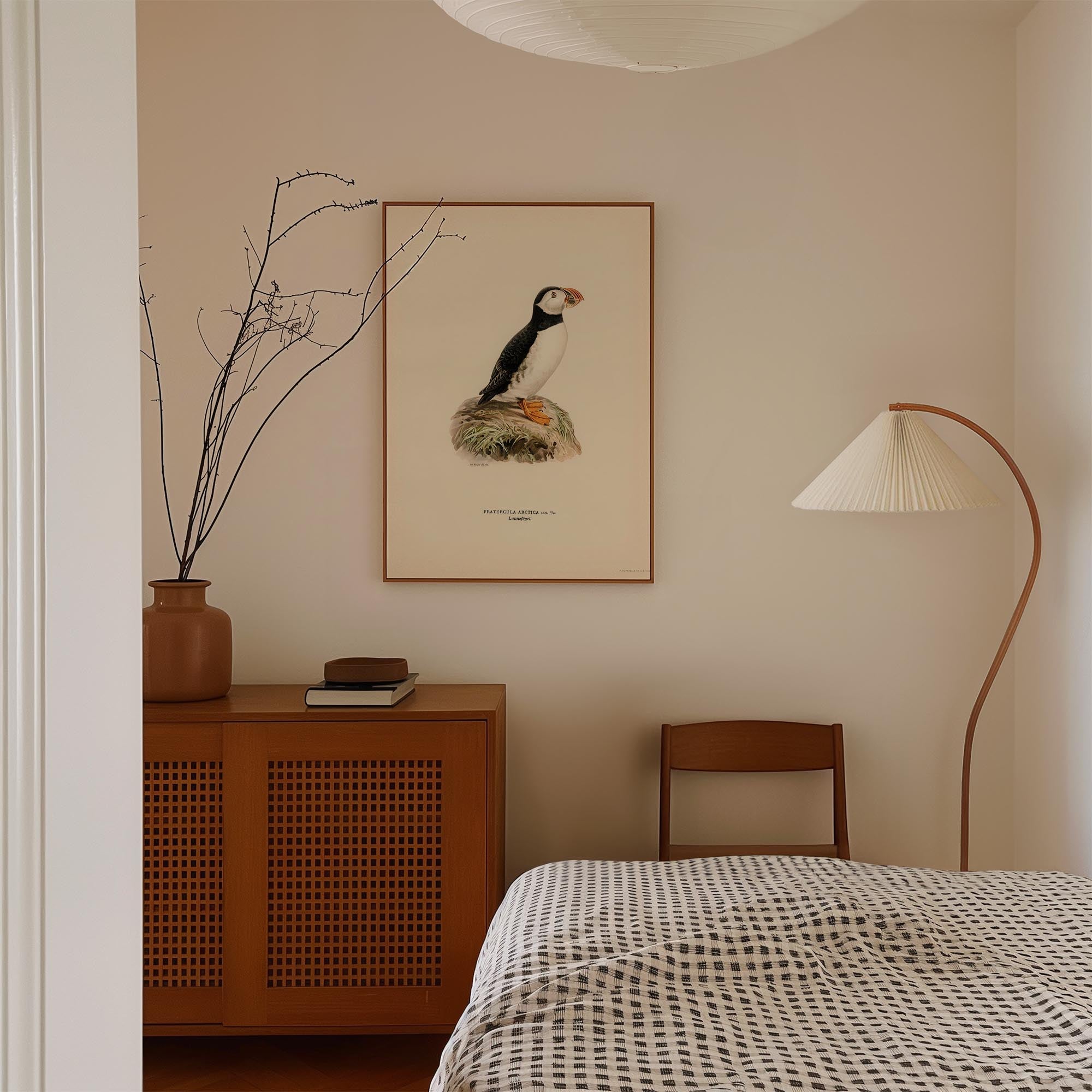 Atlantic Puffin Vintage Bird Wall Art Print-Skudaboo