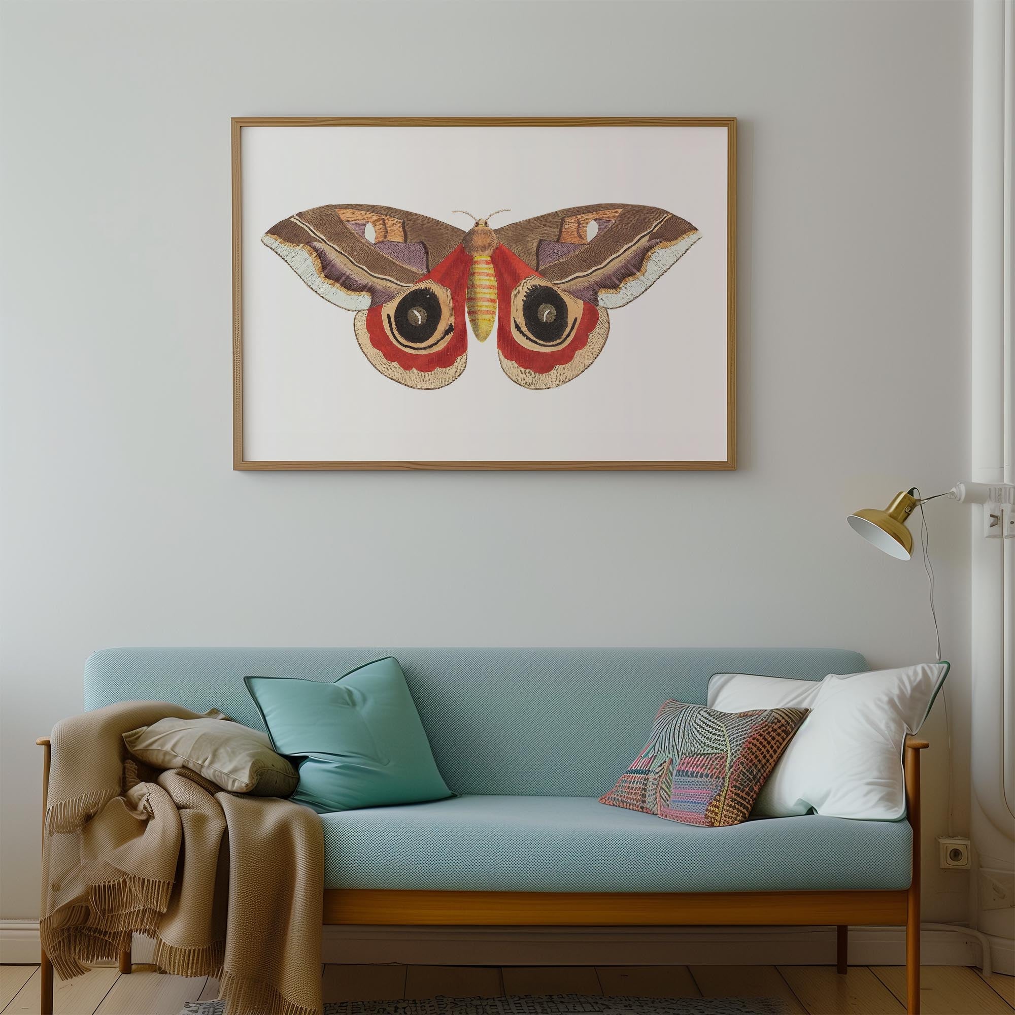 Vintage Moth Illustration Wall Art Print-Skudaboo