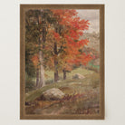 Autumn Woodland Vintage Landscape Wall Art Print-Skudaboo