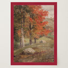 Autumn Woodland Vintage Landscape Wall Art Print-Skudaboo
