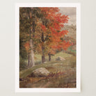 Autumn Woodland Vintage Landscape Wall Art Print-Skudaboo