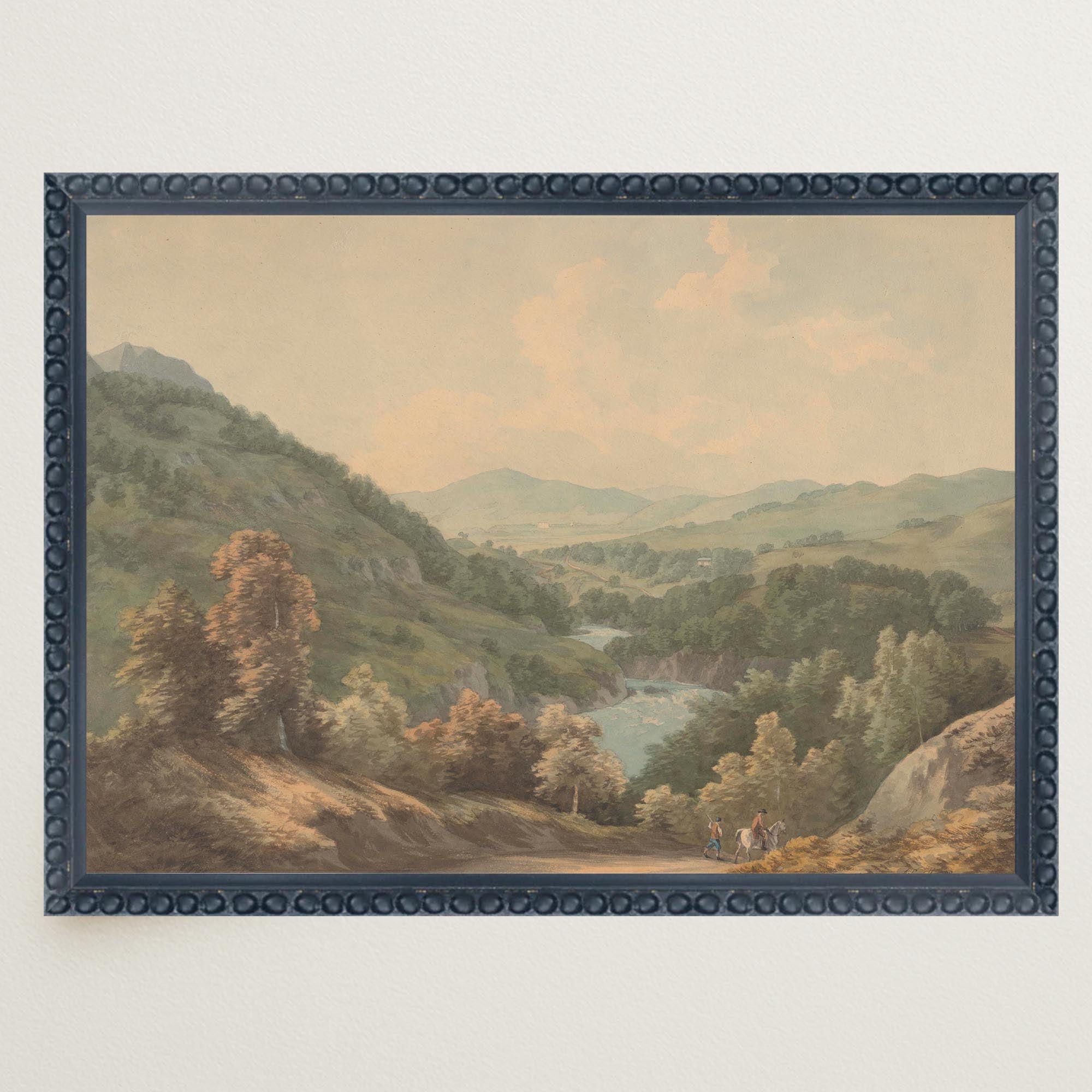 Vintage Countryside Landscape Painting Wall Art Print-Skudaboo