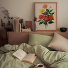 Dahlia Floral Vintage Botanical Wall Art Print-Skudaboo