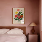 Dahlia Floral Vintage Botanical Wall Art Print-Skudaboo