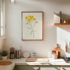 Yellow Wildflower Vintage Botanical Wall Art Print-Skudaboo