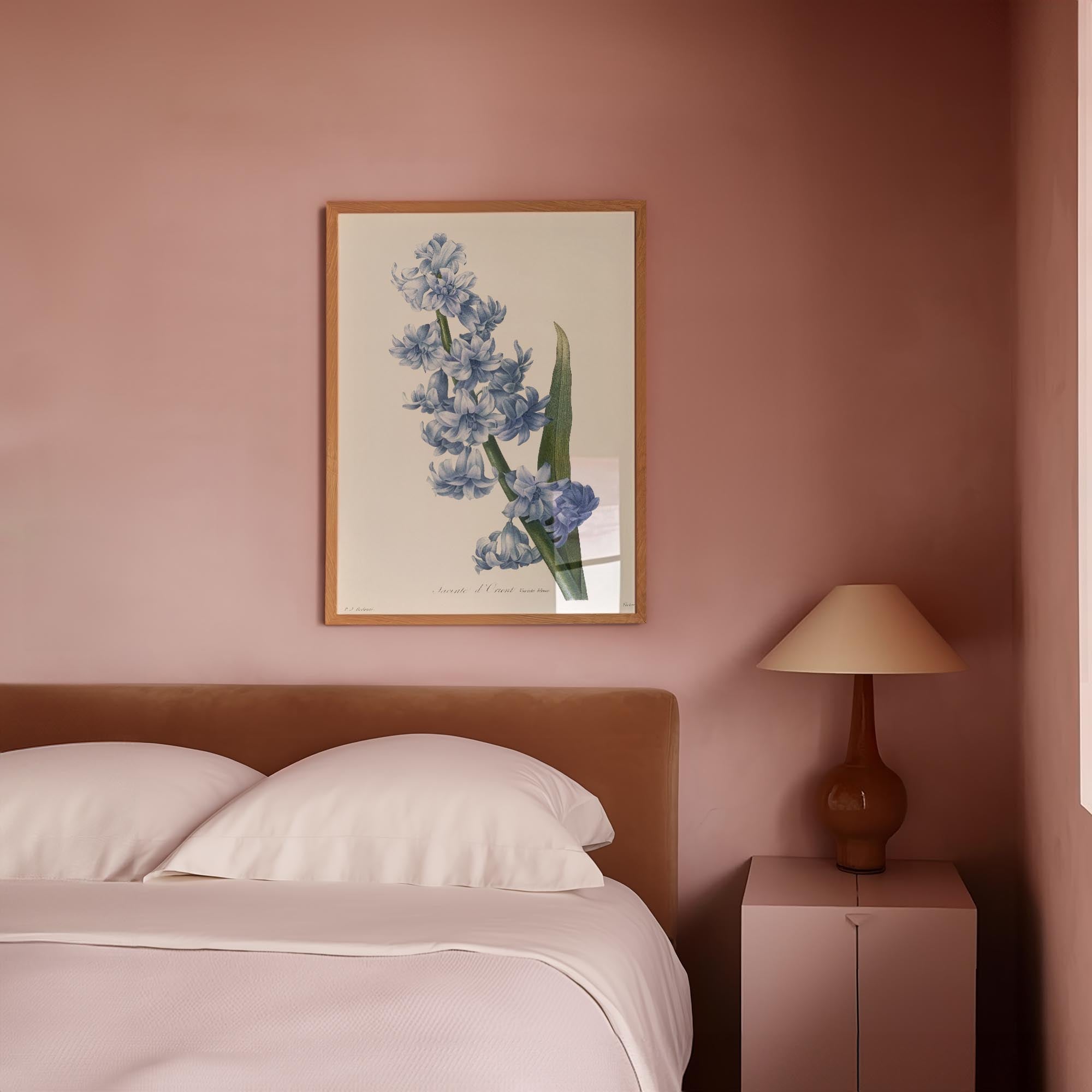 Blue Hyacinth Vintage Botanical Wall Art Print-Skudaboo