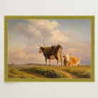 Cows in Open Field Vintage Landscape Print-Skudaboo