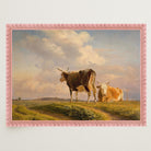 Cows in Open Field Vintage Landscape Print-Skudaboo