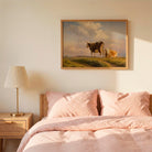 Cows in Open Field Vintage Landscape Print-Skudaboo