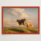 Cows in Open Field Vintage Landscape Print-Skudaboo