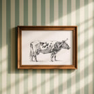 Cow Vintage Sketch Wall Art Print-Skudaboo