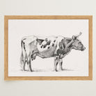 Cow Vintage Sketch Wall Art Print-Skudaboo