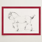 Horse Vintage Sketch Wall Art Print-Skudaboo