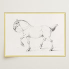 Horse Vintage Sketch Wall Art Print-Skudaboo