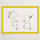 Horse Vintage Sketch Wall Art Print-Skudaboo