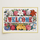 Welcome Floral Vintage Wall Art Print-Skudaboo
